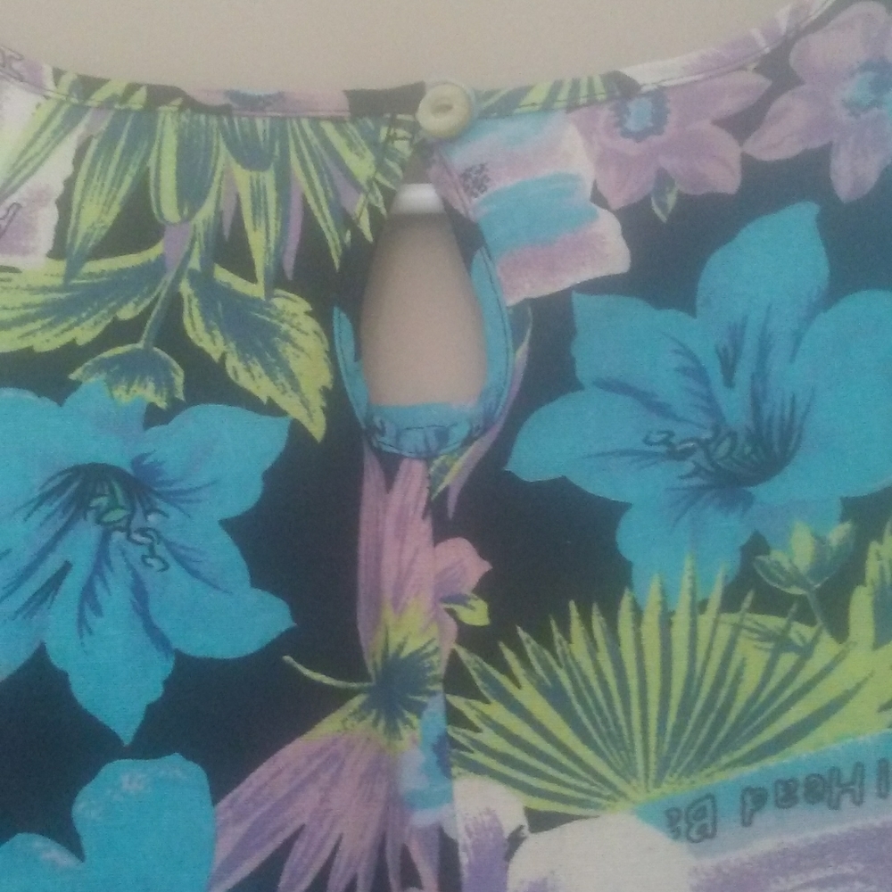 Pearl Head Bay Linen Blend Tropical Floral Dress - Picture 9 of 10